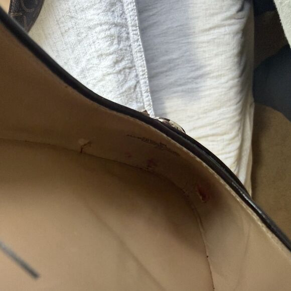 Calvin Klein Brown Lisa Ballet Flats Size 9 Monogram CK Print Faux Leather - Picture 14 of 16